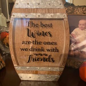 Wine cork sign